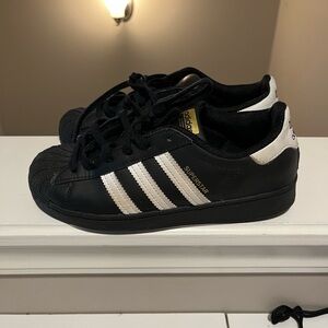 adidas Kids Superstar Sneakers - Black & White